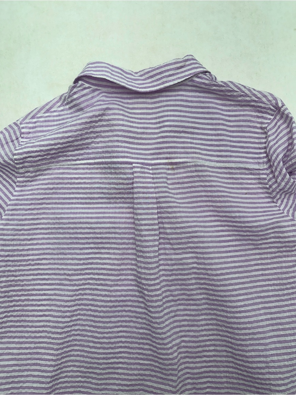 J. Crew Light Purple Striped Long Sleeve Lightweight Top Beachy Coastal Size Med - Picture 5 of 10